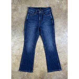 Banana Republic High Rise Crop Boot Jeans 26‎ Dark Wash Stretch Denim Flare
